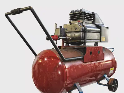 Air Compressor Low-poly 3D model