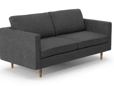 Loveseat - Grey Low-poly 3D model