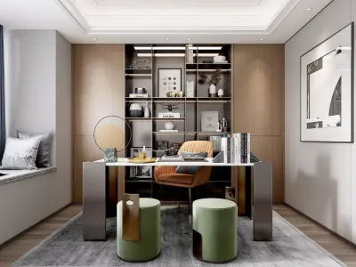 villa Study Home Modern decoration 3D model