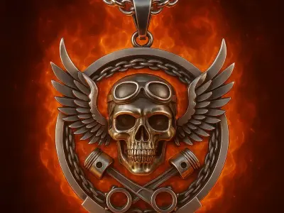 skull nacklace 3D print model