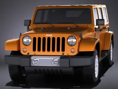 Jeep Wrangler Unlimited Sahara 2015 VRAY 3D model