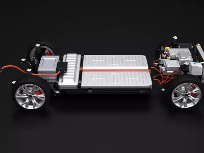 Generic Electric Car FWD Chassis 3D model