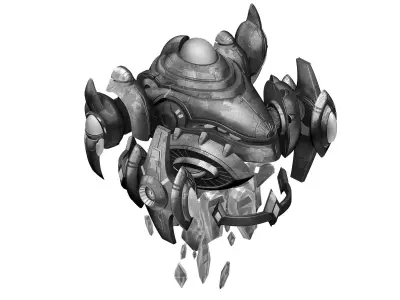 Abandoned Ancient Civilization - Mining Machinery 02 3D model