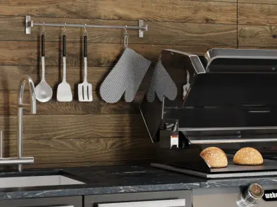 Outdoor Kitchen Shelter 3D model