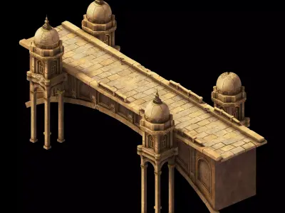 Castle Stone Bridge 3D model