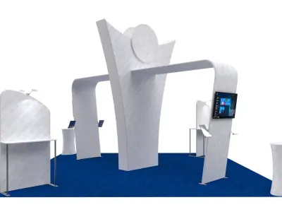 Exhibition booth 20x20ft 3DM020 3D model