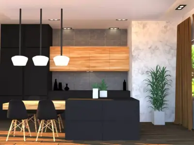 MODERN KITCHEN Free 3D print model