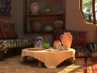 Arab mud room 3D model