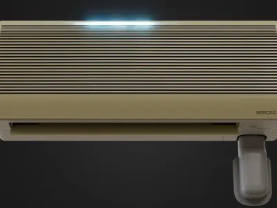 Old Moderately Dirty Air Conditioner 05 Low-poly 3D model