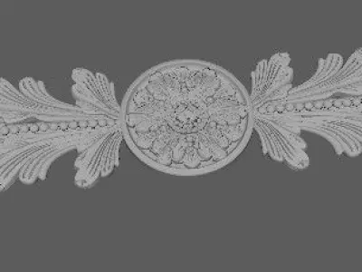 Central decor ornament for furniture 3D model 610