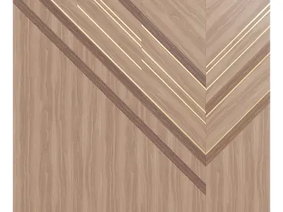 Decorative wood panel 3D model