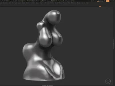 female modern sculpture 3D print model 103 3D print model
