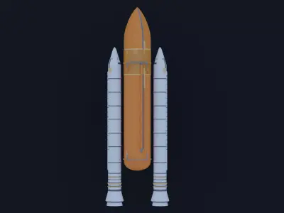 Shuttle External Tank and SRBs 3D model