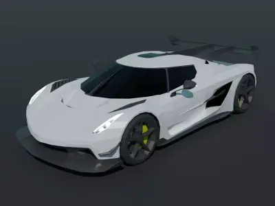 Koenigsegg Jesko Low-poly 3D model