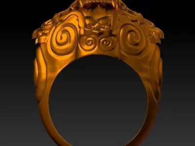ring men hanuman 3D print model