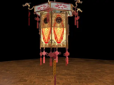 Chinese palace lantern   3D model
