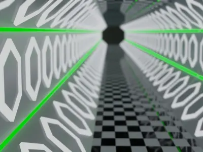 Hall Way - Empty Room - PBR 3D model Low-poly 3D model