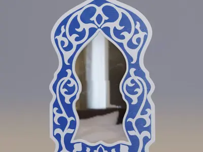 Moroccan hand painted mirror 3D model