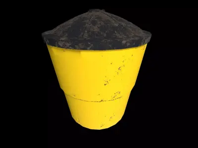 Crash Barrel Low-poly 3D model