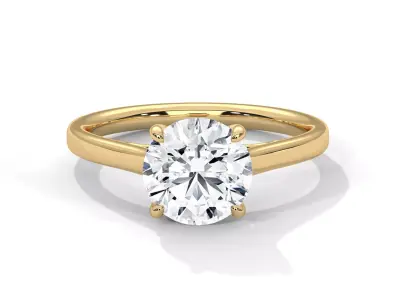 solitaire ring with detail images and 360 render videos 28 3D print model