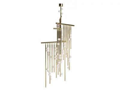 76-bulb Drop System Chandelier 3D model