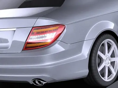 Mercedes-Benz C coupe 2013 VRAY 3D model