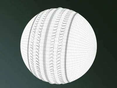 Local  Cricket Ball with Grip around it  Low Poly Low-poly 3D model