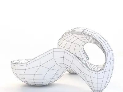 Abstract sculpture artwork henry moore 3D model