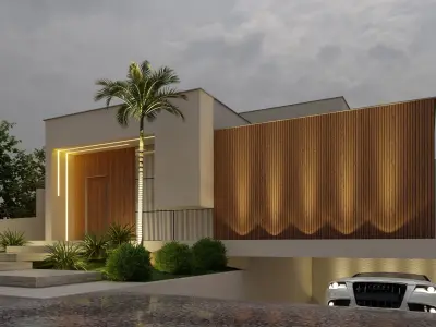 CASA MODERNA TERREA 3D model