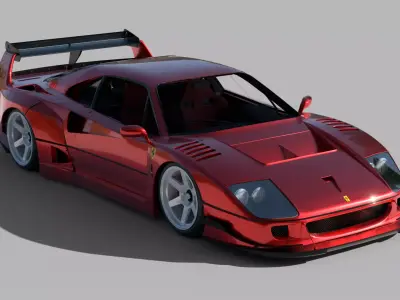 Ferrari f40 Liberty Walk 3D model