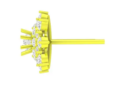 5911 Luxury Diamond Earrings 3D print model