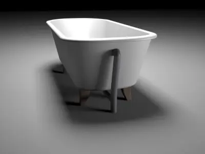 White bath model Free low-poly 3D model