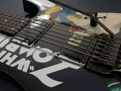 Kirk Hammett - ESP White Zombie Guitar 3D model