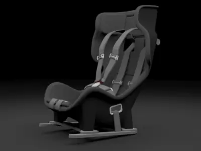 Racing Seat - v2 Low-poly 3D model