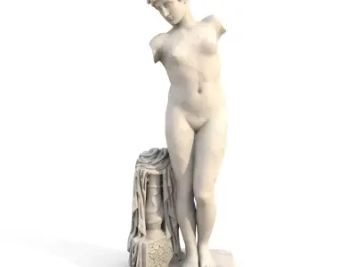 Goddess Statue Pack Greek Sculpture PBR 3D model