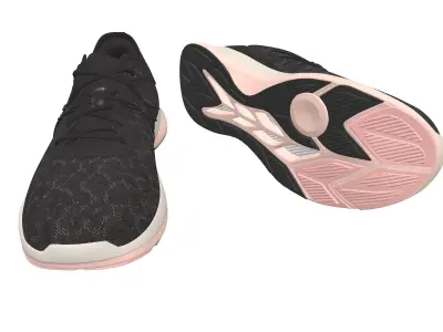 Black Sport Shoe 3D Model VR Low-poly 3D model