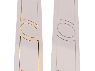 Wardrobe Door Classic 1 Low-poly 3D model