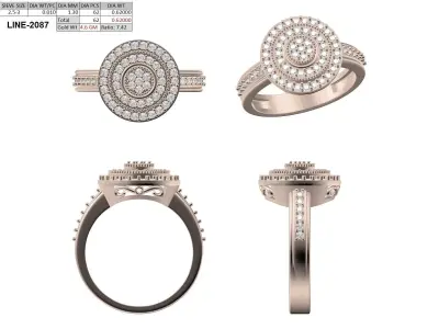 Diamond Ring 3D print model 47