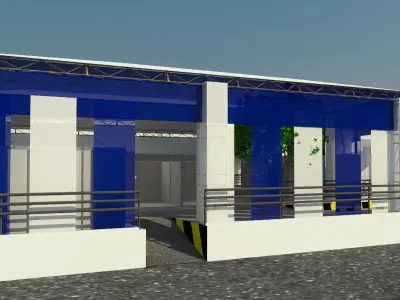 Canopy for stand for fair 3D model