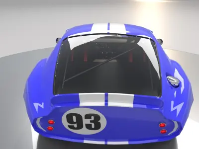 AC Cobra Daytona Low Poly 3D model