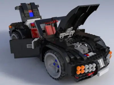 Lego car racing 3D model