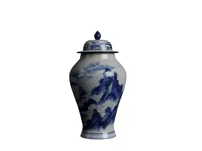 Chinese vase ceramic Free 3D model