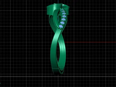 Rings for Women Womens Rings Stone Ring Ready STL 3DM Models  3D print model 4