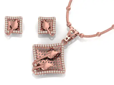 Pendant Necklace 3D print model 25