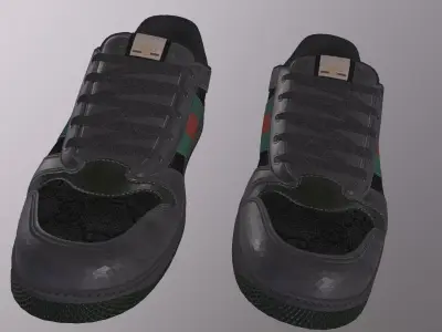 GUCCI SCREENER SHOES PBR Low-poly 3D model