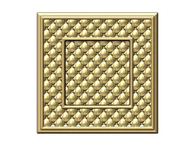 Square leather furniture capitone pattern ashtray bowl 3D print model