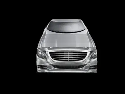 silver color car   Low-poly 3D model