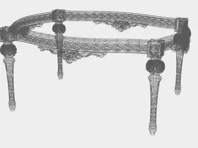 Carved tea table for cnc 18 3D model