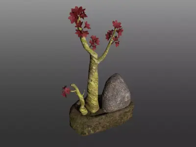 Bonsai Pot  Low-poly 3D model