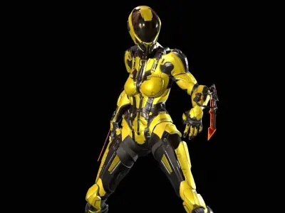 CyberJagg4 Low-poly 3D model